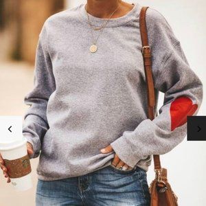 Vici Heart on my Sleeve Cotton Blend Sweatshirt